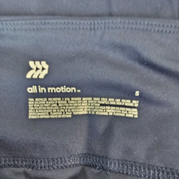 All In Motion Womens High Waisted Navy Pocket Leggings Small Workout Running - Picture 6 of 8